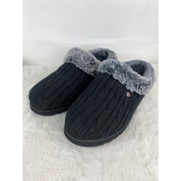 Skechers BOBS Keepsakes Cable Knit Slipper Loafers Black Women’s Size 8 - Picture 1 of 8